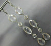 ESTATE EXTRA LARGE AAA CRYSTAL 14KT WHITE GOLD 3D MULTI SHAPE HANGING EARRINGS