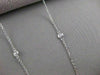 ESTATE 1.20CTW DIAMONDS BY THE YARD 14KT WHITE GOLD STATION NECKLACE 18" #21544
