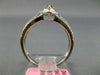 ESTATE LARGE GIA .59CT DIAMOND 18KT TRI COLOR GOLD 3D PEAR HALO ENGAGEMENT RING