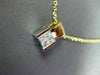 ESTATE .28CT PRINCESS DIAMOND 14KT WHITE & YELLOW GOLD FLOATING PENDANT #11597