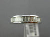 ESTATE .62CT BAGUETTE DIAMOND 14KT WHITE GOLD 3D SEMI ETERNITY ANNIVERSARY RING