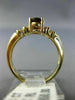 ESTATE 1.23CT DIAMOND & AAA RHODOLITE 14KT YELLOW GOLD 3D OVAL ENGAGEMENT RING