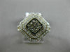 WIDE .50CT WHITE & CHOCOLATE FANCY DIAMOND 14KT TWO TONE GOLD DDOUBLE HALO RING