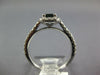 1.21CT DIAMOND & AAA SAPPHIRE 14K WHITE GOLD 3D EMERALD CUT HALO ENGAGEMENT RING