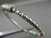 ESTATE 1.20CT DIAMOND 14K WHITE GOLD 3D MULTI ROW SWIRL FLEXIBLE BANGLE BRACELET