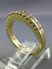 ESTATE .36CT DIAMOND 18KT YELLOW & ROSE GOLD SEMI ETERNITY DOUBLE STACKABLE RING