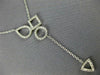ESTATE .37CT DIAMOND 18KT WHITE GOLD 3D MULTI SHAPE LARIAT FUN NECKLACE