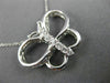 ESTATE LARGE .30CT DIAMOND 14KT WHITE GOLD 3D FLYING BUTTERFLY PENDANT #21923