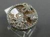 ESTATE LARGE 1.0CT DIAMOND 14KT WHITE & ROSE GOLD FILIGREE BUTTERFLY CIRCLE RING