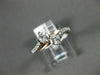 ESTATE .65CT DIAMOND 14KT WHITE & ROSE GOLD 3D TWO STONE SIDE BY SIDE LOVE RING