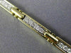 ESTATE 1.0CT DIAMOND 14KT WHITE & YELLOW GOLD CROSS RECTANGULAR TENNIS BRACELET