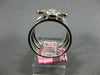 LARGE .41CT WHITE & PINK DIAMOND 18KT TRI COLOR GOLD MULTI ROW FLOWER FUN RING