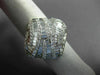 LARGE 2.55CT DIAMOND 18K WHITE GOLD 3D ROUND & BAGUETTE HERSHEY CRISS CROSS RING