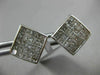 ESTATE LARGE 2.20CT DIAMOND 14KT WHITE GOLD 3D INVISIBLE SCREWBACK STUD EARRINGS