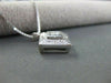 ESTATE .50CT PRINCESS DIAMOND SOLITARE 14KT W  GOLD FILIGREE SQUARE PENDANT 4240