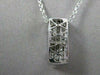 ESTATE .86CTW DIAMOND 18KT WHITE GOLD CURVED 3D FILIGREE PENDANT + CHIAN #18760