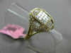 ESTATE 1.02CT MULTI CUT DIAMOND 18KT WHITE & YELLOW GOLD WOVEN CLUSTER FUN RING