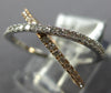 ESTATE .43CT DIAMOND 18K WHITE & ROSE GOLD 3D CRISS CROSS X LOVE INFINITY RING