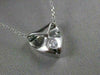 ANTIQUE ROUND DIAMOND SOLITARE ARROW 18KT WHITE GOLD HANGING PENDANT #11742