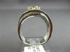 WIDE 1.30CT WHITE & FANCY YELLOW DIAMOND 18KT WHITE GOLD CRISS CROSS FLOWER RING