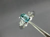 1.72CT DIAMOND & AAA AQUAMARINE 14K WHITE GOLD 3D 3 STONE ENGAGEMENT RING #26564