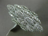 ESTATE MASSIVE 3.21CT DIAMOND 18KT WHITE GOLD 3D MARQUISE SHAPE COCKTAIL RING
