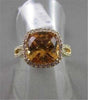 ESTATE WIDE 3.79CTW AAA CITRINE & DIAMOND 18KT YELLOW GOLD RING