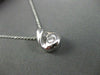 ESTATE .17CT SOLITAIRE DIAMOND 18K WHITE GOLD FLOATING PEAR SHAPE PENDANT #11848