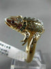 1.34CT FANCY COLOR DIAMOND & MULTI COLOR GEM 18KT WHITE & ROSE GOLD IGUANA RING
