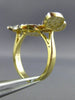 ESTATE LARGE 1.06CT DIAMOND 14KT YELLOW GOLD CLASSIC DOUBLE BUTTERFLY LOVE RING
