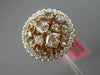 ESTATE WIDE 2.0CT MULTI COLOR DIAMOND 18KT WHITE & ROSE GOLD 3D ANNIVERSARY RING