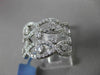 ESTATE WIDE 1.0CT DIAMOND 14KT WHITE GOLD ETOILE WAVE FUN COCKTAIL RING F/G VS