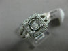 ESTATE .80CT DIAMOND 14K WHITE GOLD HALO SQUARE SEMI MOUNT ENGAGEMENT RING #2625