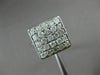 ESTATE WIDE 1.30CT ROUND DIAMOND 14KT WHITE GOLD 3D SQUARE PAVE HAMMER RING