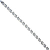 4.21CT DIAMOND 18KT WHITE GOLD ROUND & BAGUETTE SQUARE BY THE YARD FUN BRACELET
