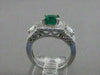 ESTATE 2.64CTW DIAMOND EMERALD 14KT GOLD FILIGREE COCKTAIL ENGAGEMENT RING #2461