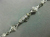 ANTIQUE LARGE 25.0CT OLD MINE DIAMOND & EMERALD 18K WHITE GOLD FILIGREE NECKLACE