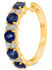 3.33CT DIAMOND & AAA SAPPHIRE 14K YELLOW GOLD ROUND HUGGIE HOOP HANGING EARRINGS
