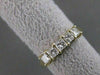 ESTATE .78CT PRINCESS DIAMOND ANNIVERSARY 14K YELLOW GOLD 3D WEDDING RING #16881