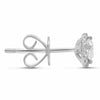 ESTATE .57CT DIAMOND 18KT WHITE GOLD 3D ROUND HALO MARTINI STUD LOVE EARRINGS