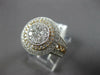 LARGE 1.27CT DIAMOND 18K WHITE & ROSE GOLD DOUBLE HALO FILIGREE ANNIVERSARY RING