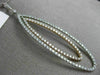 ESTATE EXTRA LARGE 2.09CT DIAMOND 14KT WHITE & ROSE GOLD DOUBLE MARQUISE PENDANT