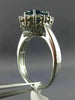 ESTATE LARGE 2.17CT DIAMOND & AAA SAPPHIRE 14KT WHITE GOLD HALO ENGAGEMENT RING