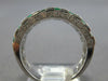 1.75CT DIAMOND & AAA EMERALD 14KT WHITE GOLD BAGUETTE MULTI ROW ANNIVERSARY RING