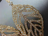 ESTATE LARGE 3.05CT DIAMOND 18K ROSE GOLD HANDCRAFTED LEAF PAVE HANGING EARRINGS