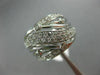 ESTATE LARGE .75CT DIAMOND 14K WHITE GOLD CLASSIC MULTI ROW WAVE ETOILE FUN RING