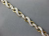 ESTATE WIDE 2.0CT DIAMOND 14KT YELLOW GOLD ROUND & BAGUETTE LOVE TENNIS BRACELET