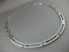 ESTATE WIDE 3.45CT DIAMOND 14KT WHITE GOLD FLAT CHOKER NECKLACE AMAZING #654