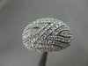 LARGE ANTIQUE 2.75CTW DIAMOND 14KT WHITE GOLD PUFF COCKTAIL RING F/G VVS #18496