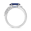 LARGE 3.33CT DIAMOND & AAA SAPPHIRE 14KT WHITE GOLD MULTI SHAPE ENGAGEMENT RING
